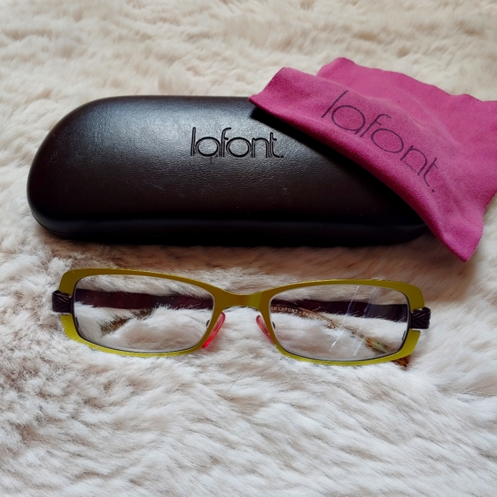 Lafont metal glasses green Elizabeth 494